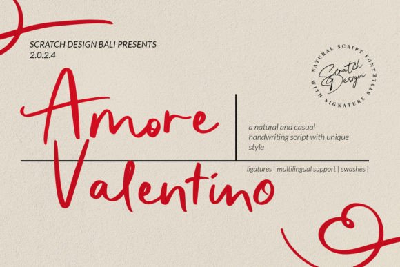 Amore Valentino: The Script Font That Elevates Campaign Design
