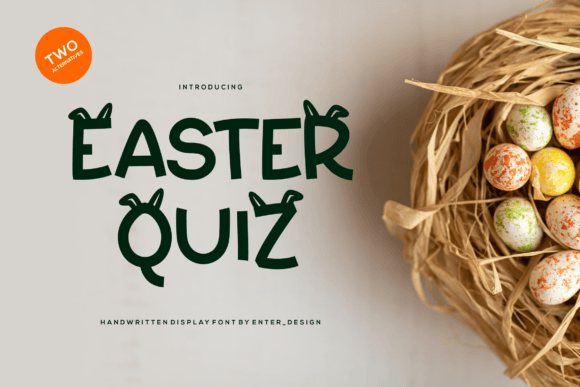Designing with Easter Quiz: A Handwritten Font for Branding