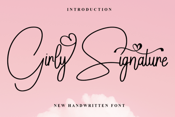 Elevate Your Crafts with the Girly Signature Typeface