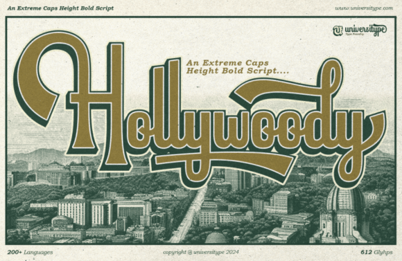 Hollywoody Typeface Review: Vintage Glamour for Modern Brands