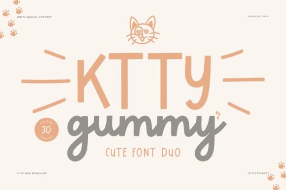 Ktty Gummy: A Sweet Handwritten Font for Web Design