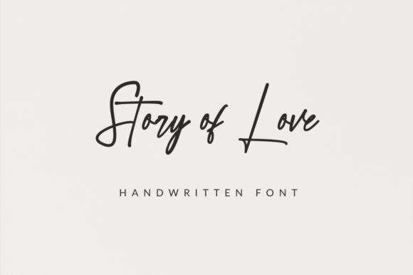 Story of Love: A Romantic Script Font for Handmade Brands